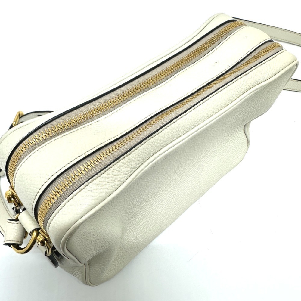 PRADA White Leather Pochette Shoulder Bag - Picture 9 of 14